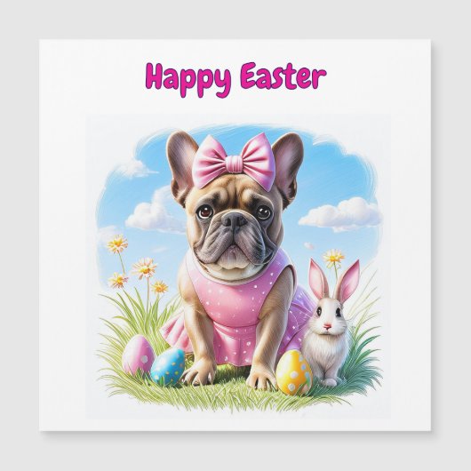 Französische Bulldogge Frohe Ostern French Bulldog (Voorkant)