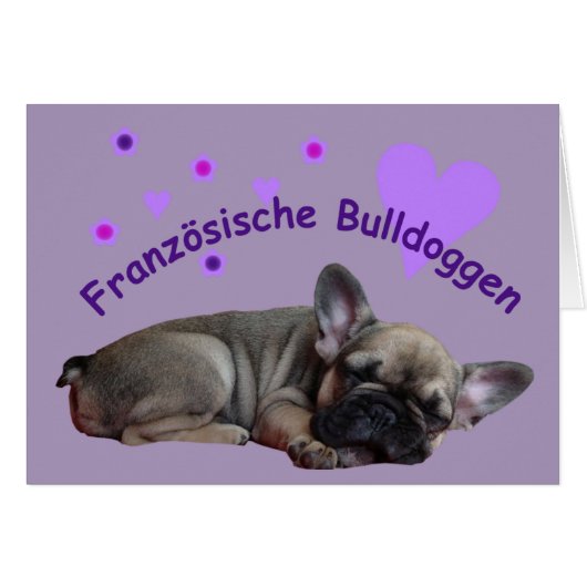 Französische Bulldogge Geburtstag French Bulldog (Voorkant Horizontaal)
