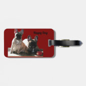 Französische Bulldogge Geburtstag French Bulldog Bagagelabel (Achterkant horizontaal)