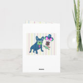 Französische Bulldogge Geburtstag French Bulldog Kaart (Achterkant)