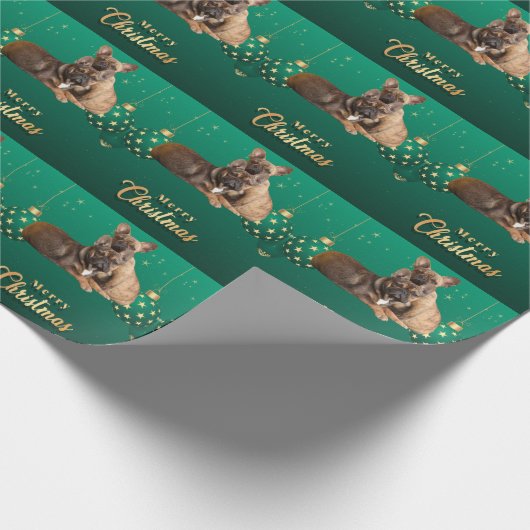 Französische Bulldogge Geschenkpapier Cadeaupapier (Hoek)