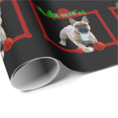 französische Bulldogge Geschenkpapier Weihnachten  Cadeaupapier (Rol Hoek)