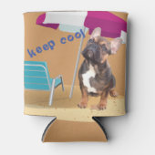 Französische Bulldogge Getränkekühler Dosenkühler Blikjeskoeler (Voorkant)