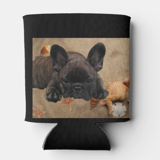 Französische Bulldogge Getränkekühler Flaschenkühl Blikjeskoeler (Achterkant)