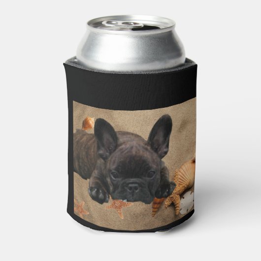 Französische Bulldogge Getränkekühler Flaschenkühl Blikjeskoeler (Blikje Achterkant)