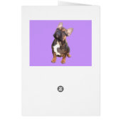 Französische Bulldogge Grußkarten (Achterkant)