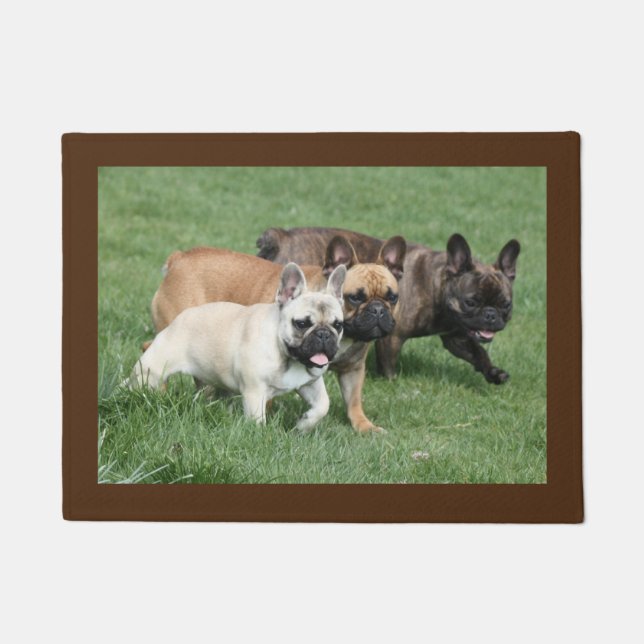 Französische Bulldogge Gute Freunde French Bulldog Deurmat (Voorkant)
