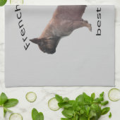 Französische Bulldogge Gute Freunde French Bulldog Theedoek (Gevouwen)