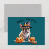   Französische Bulldogge Halloween  Briefkaart (Voorkant / Achterkant)