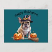   Französische Bulldogge Halloween  Briefkaart (Voorkant)