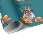 Französische Bulldogge Halloween Cadeaupapier (Rol Hoek)