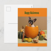 Französische Bulldogge Halloween Feiertagspostkart Feestdagenkaart (Voorkant / Achterkant)