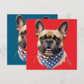 Französische Bulldogge Halstuch Labor Day Bulldog (Voorkant / Achterkant)