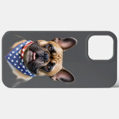 Französische Bulldogge Halstuch Labor Day Bulldog Case-Mate iPhone Case (Achterkant (horizontaal))