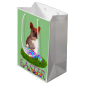 Französische Bulldogge Happy Easter French Bulldog Medium Cadeauzakje (Achterkant Gekanteld)