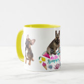 Französische Bulldogge Happy Summer French Bulldog Mok (Voorkant links)