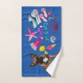 Französische Bulldogge Hello Summer French Bulldog Handdoek (Handdoek)