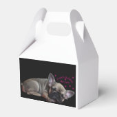 Französische Bulldogge Herz French Bulldog Bedankdoosjes (Voorkant Zijde)