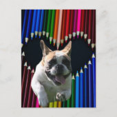französische Bulldogge Herz French Bulldog  Briefkaart (Voorkant)