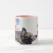 Französische Bulldogge Herz French Bulldog Mok (Midden)