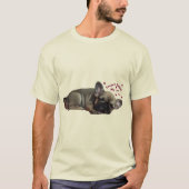 Französische Bulldogge Herz French Bulldog T-shirt (Voorkant)