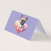 Französische Bulldogge Herz Valentinstags  Kaart (Voorkant)