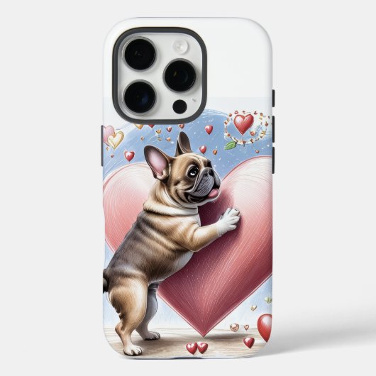 Französische Bulldogge Herzsprung French Bulldog Case-Mate iPhone Case (Achterkant)