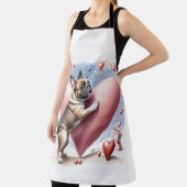 Französische Bulldogge Herzsprung French Bulldog Schort (Insitu)