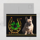 Französische Bulldogge Hufeisen French Bulldog Briefkaart (Voorkant / Achterkant)