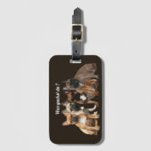 Französische Bulldogge Hundefamilie Bagagelabel (Voorkant (verticaal))