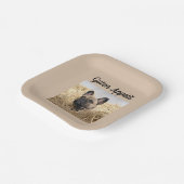 Französische Bulldogge im Stroh French Bulldog Papieren Bordje (Gebogen)