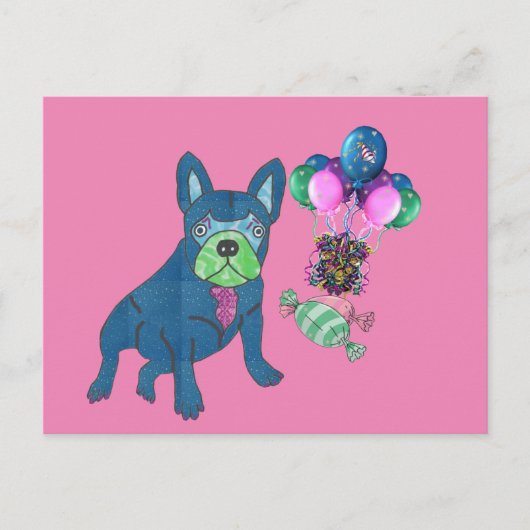 Französische Bulldogge Karte Briefkaart (Voorkant)