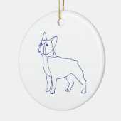 Französische Bulldogge Keramisch Ornament (Links)
