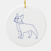 Französische Bulldogge Keramisch Ornament (Achterkant)