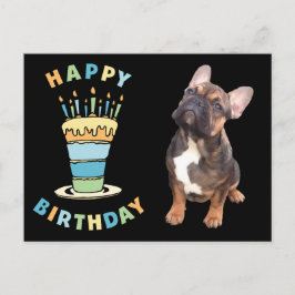 französische Bulldogge Kerzen French Bulldog  Briefkaart