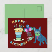 französische Bulldogge Kerzen French Bulldog  Briefkaart (Voorkant / Achterkant)