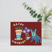 französische Bulldogge Kerzen French Bulldog  Briefkaart (Staand voorkant)