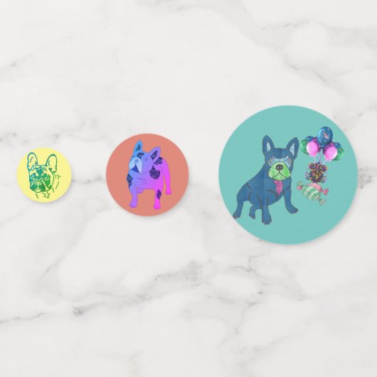 Französische Bulldogge Konfetti Confetti (Voorkanten)