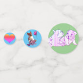 Französische Bulldogge Konfetti Confetti (Achterkanten)