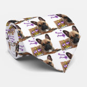 Französische Bulldogge Krawatte Stropdas (Opgerold)