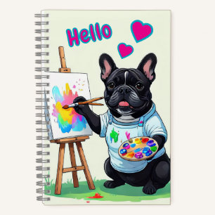 Französische Bulldogge Kunstenaar French Bulldog Notitieboek