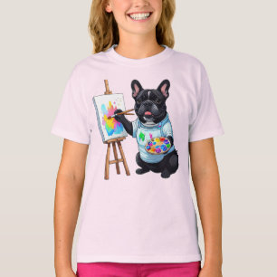 Französische Bulldogge Kunstenaar French Bulldog T-shirt