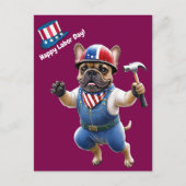 Französische Bulldogge Labor Day French Bulldog Briefkaart (Voorkant)