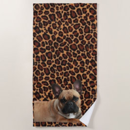 französische Bulldogge Leoprint French Bulldog  Strandlaken