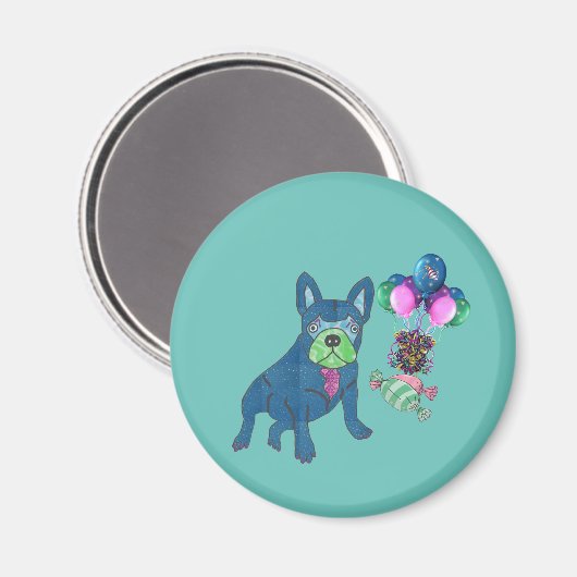 Französische Bulldogge Magnet (Voorkant / Achterkant)