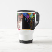 Französische Bulldogge mit Ballons Birthday Reisbeker (Voorkant rechts)