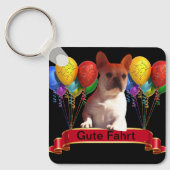 französische Bulldogge mit Ballons Sleutelhanger (Voorkant)