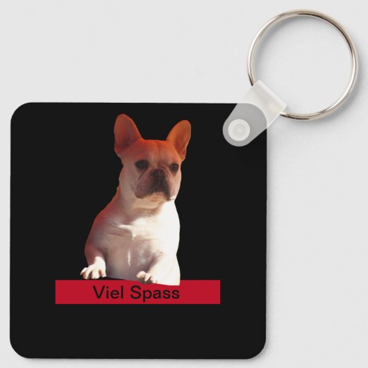 französische Bulldogge mit Ballons Sleutelhanger (Achterkant)