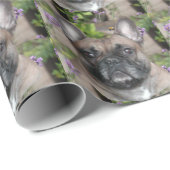 Französische Bulldogge mit Biene French Bulldog Cadeaupapier (Rol Hoek)