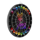 Französische Bulldogge mit Herz Comic  Dartbord (Voorkant Links)